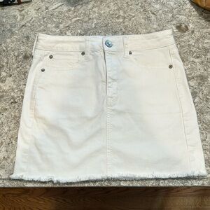 White Jean Skirt